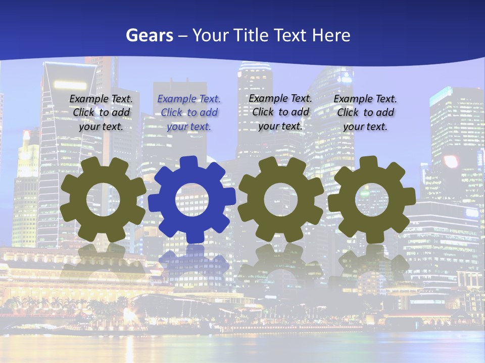 A City At Night Powerpoint Presentation Template PowerPoint Template