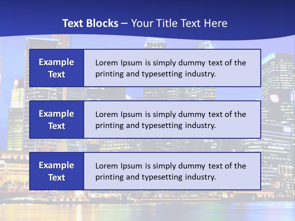 A City At Night Powerpoint Presentation Template PowerPoint Template