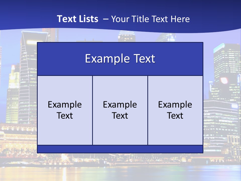 A City At Night Powerpoint Presentation Template PowerPoint Template