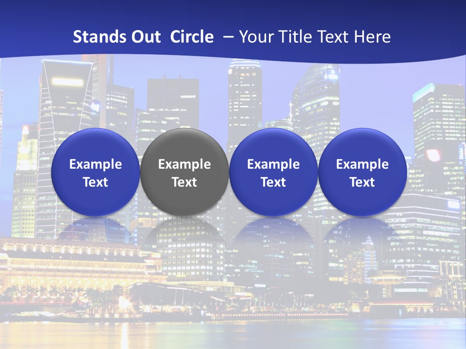 A City At Night Powerpoint Presentation Template PowerPoint Template