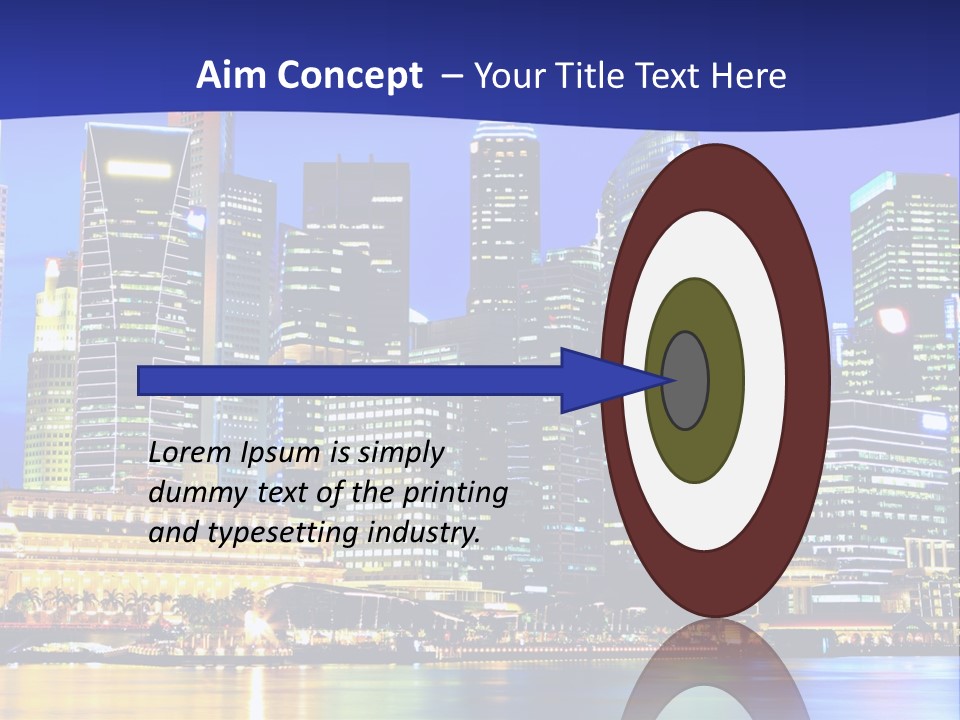 A City At Night Powerpoint Presentation Template PowerPoint Template