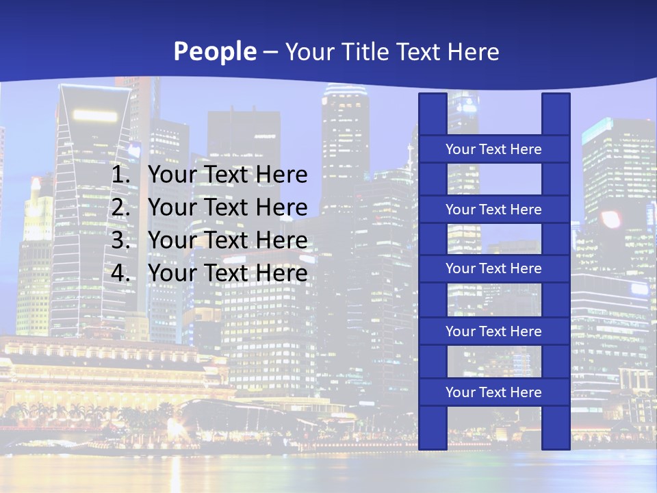 A City At Night Powerpoint Presentation Template PowerPoint Template