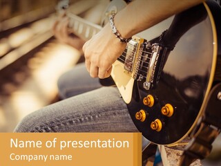 A Person Playing A Guitar On A Sunny Day PowerPoint Template