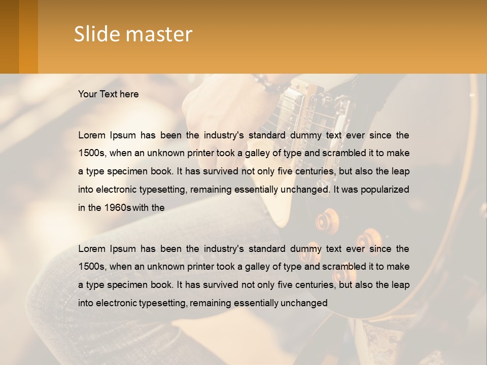 A Person Playing A Guitar On A Sunny Day PowerPoint Template