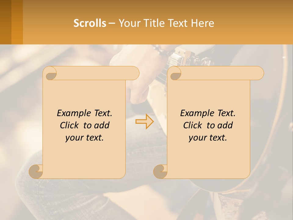 A Person Playing A Guitar On A Sunny Day PowerPoint Template