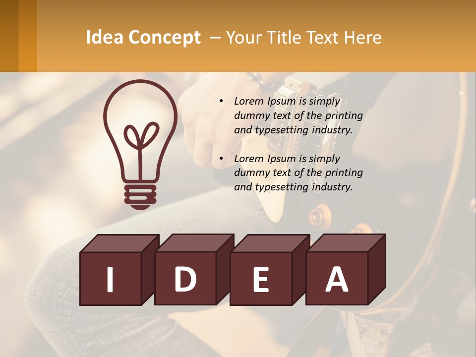 A Person Playing A Guitar On A Sunny Day PowerPoint Template