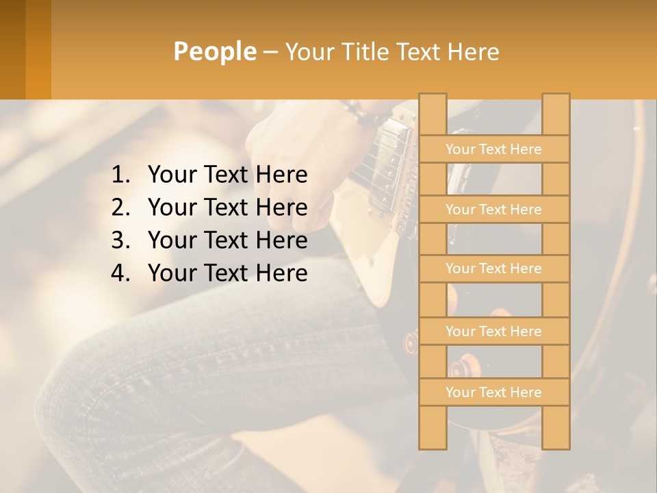 A Person Playing A Guitar On A Sunny Day PowerPoint Template