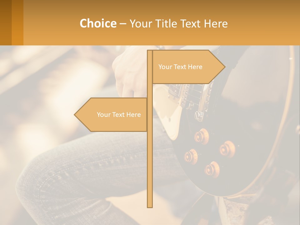 A Person Playing A Guitar On A Sunny Day PowerPoint Template