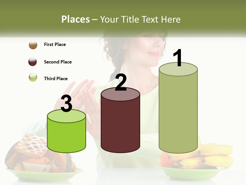 A Woman Sitting At A Table With A Plate Of Food PowerPoint Template