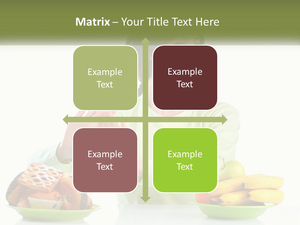 A Woman Sitting At A Table With A Plate Of Food PowerPoint Template