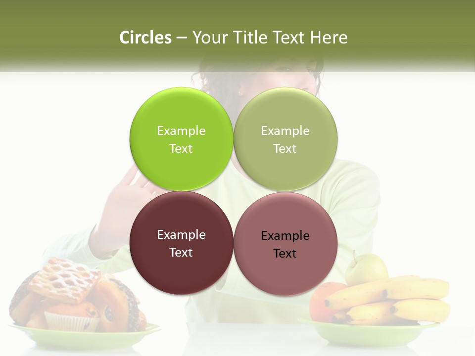 A Woman Sitting At A Table With A Plate Of Food PowerPoint Template