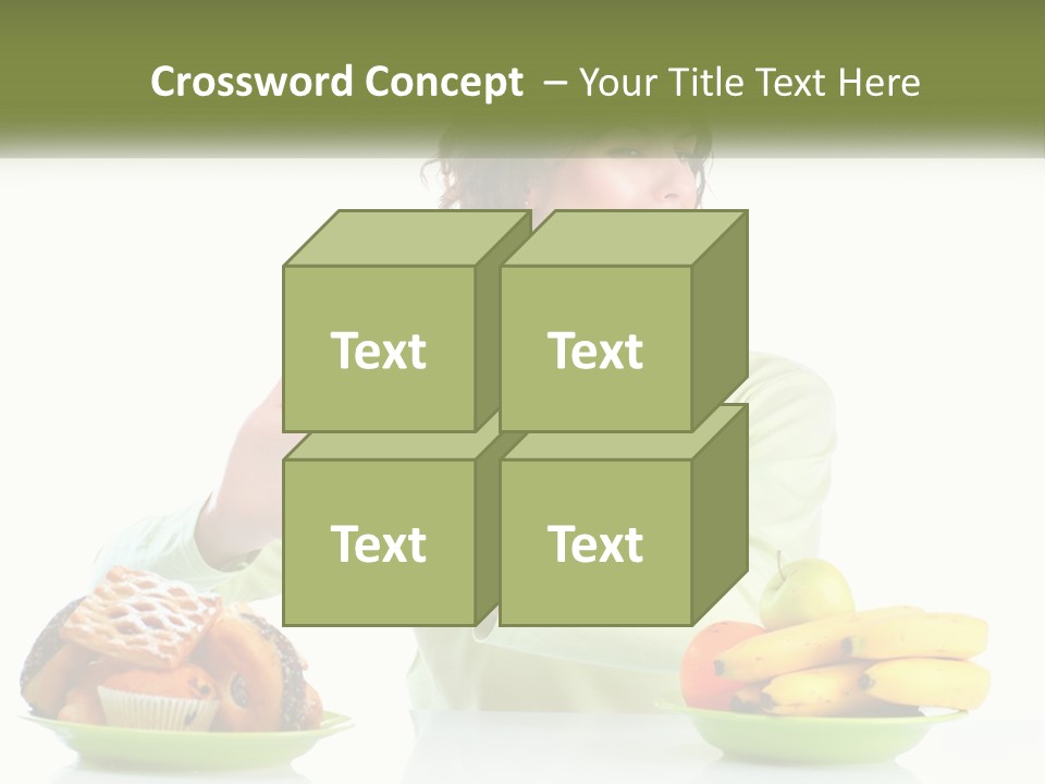 A Woman Sitting At A Table With A Plate Of Food PowerPoint Template