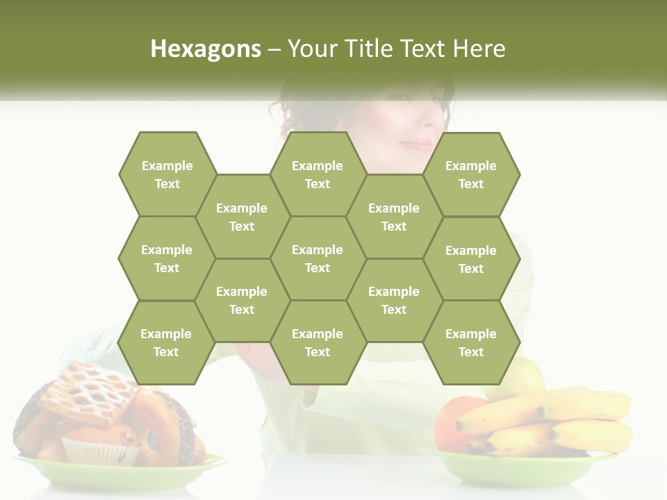 A Woman Sitting At A Table With A Plate Of Food PowerPoint Template