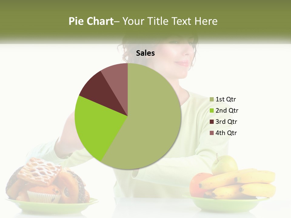 A Woman Sitting At A Table With A Plate Of Food PowerPoint Template