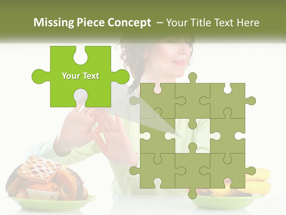 A Woman Sitting At A Table With A Plate Of Food PowerPoint Template