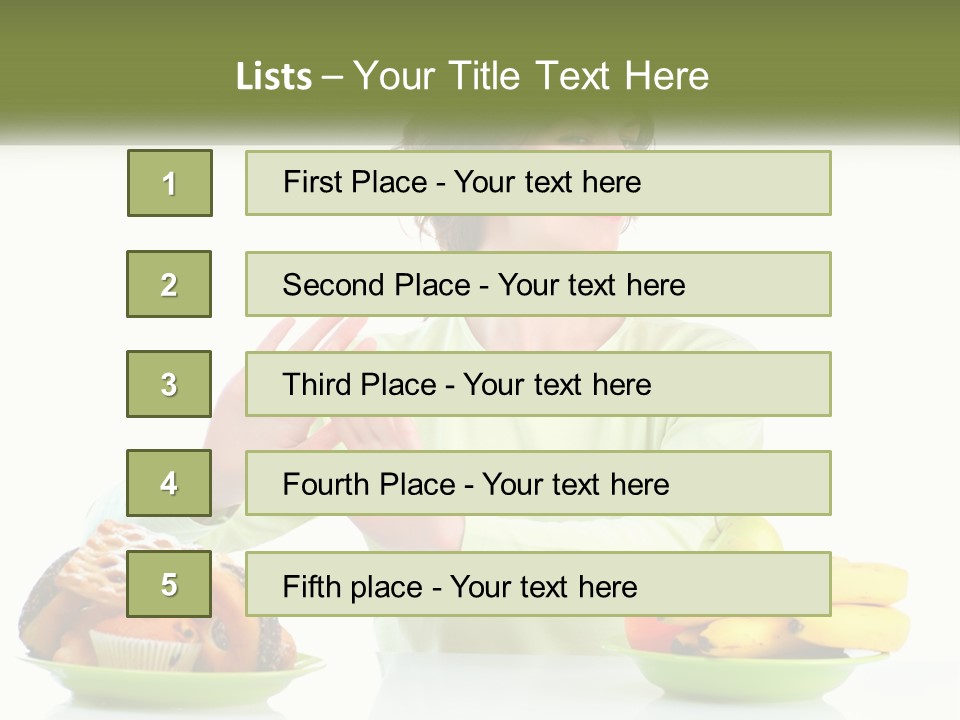 A Woman Sitting At A Table With A Plate Of Food PowerPoint Template