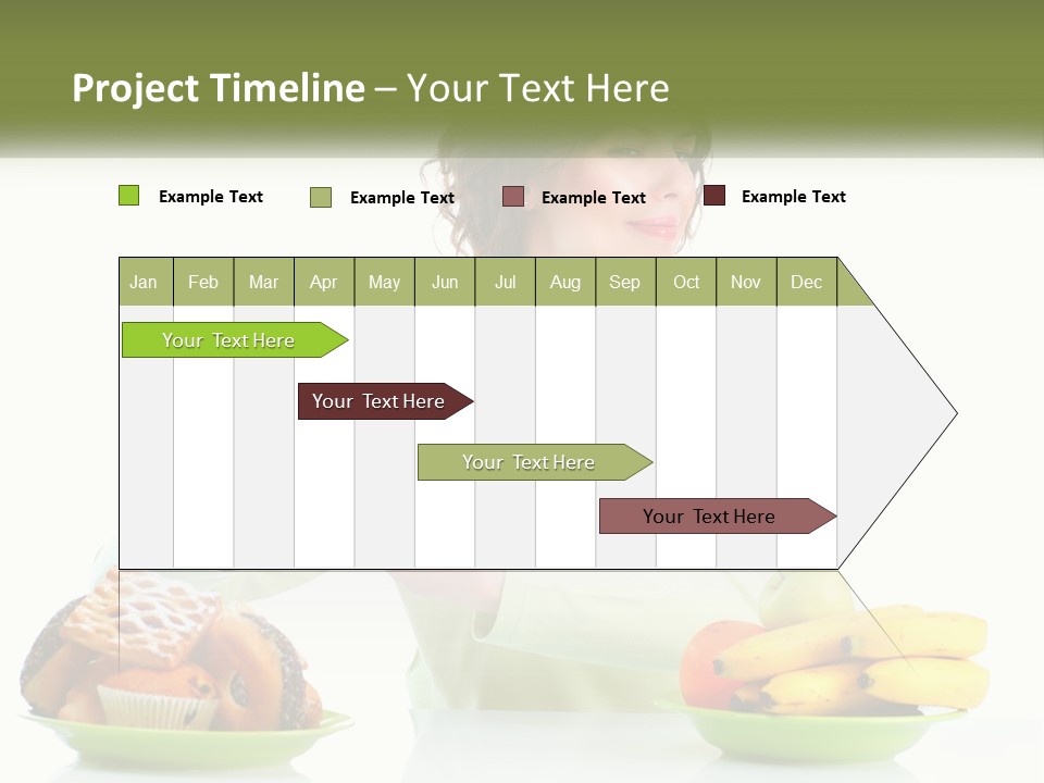A Woman Sitting At A Table With A Plate Of Food PowerPoint Template