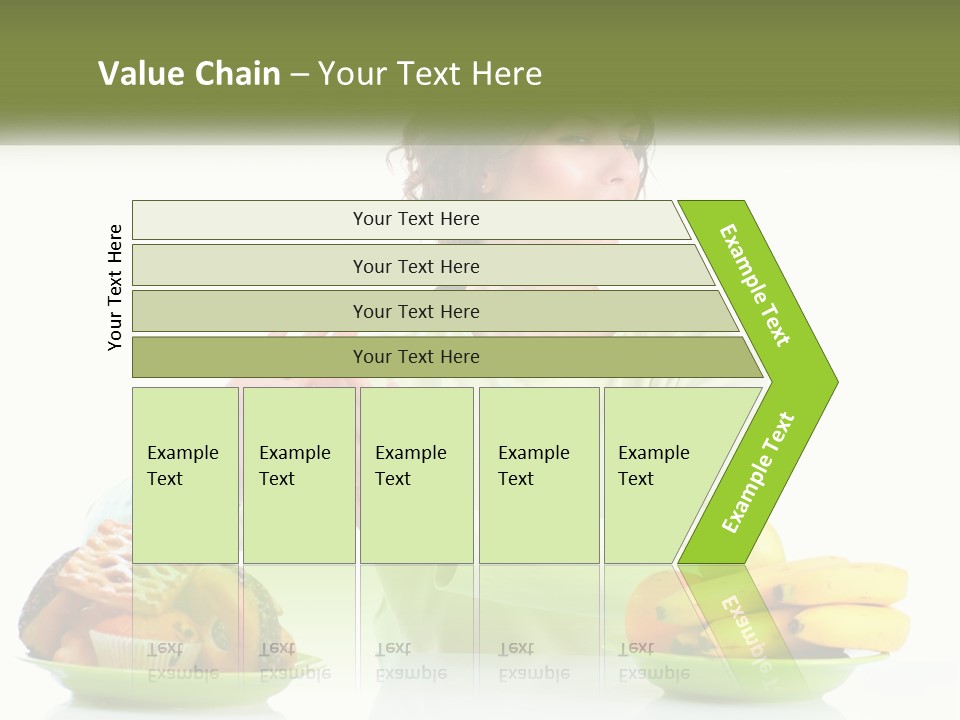 A Woman Sitting At A Table With A Plate Of Food PowerPoint Template