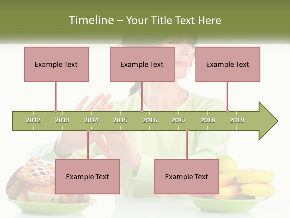 A Woman Sitting At A Table With A Plate Of Food PowerPoint Template