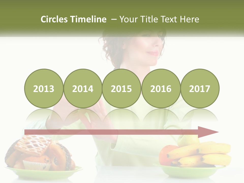 A Woman Sitting At A Table With A Plate Of Food PowerPoint Template