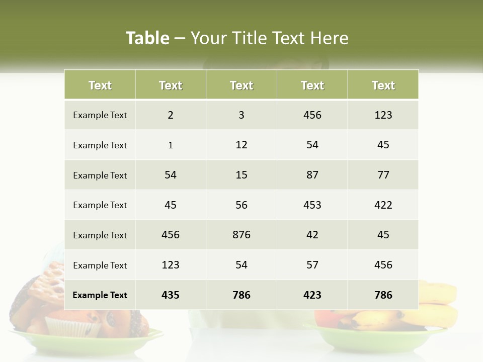 A Woman Sitting At A Table With A Plate Of Food PowerPoint Template