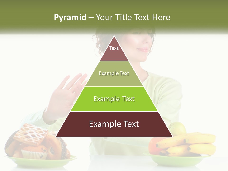 A Woman Sitting At A Table With A Plate Of Food PowerPoint Template