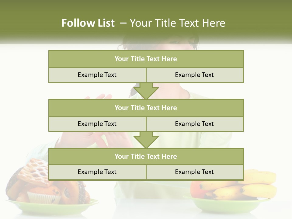A Woman Sitting At A Table With A Plate Of Food PowerPoint Template