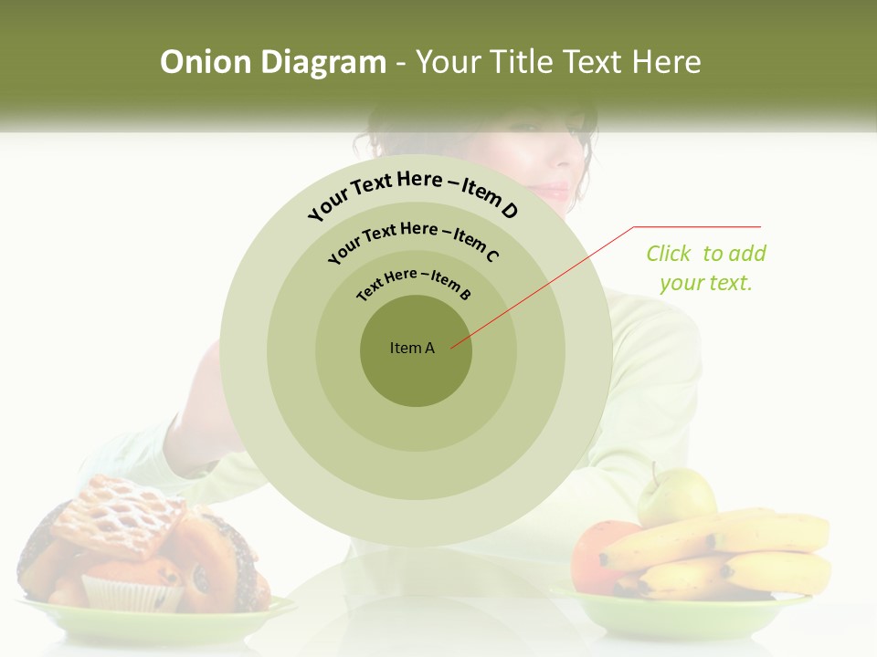 A Woman Sitting At A Table With A Plate Of Food PowerPoint Template