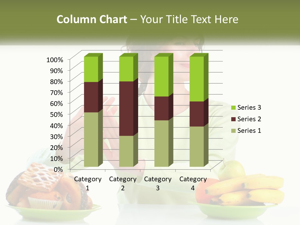 A Woman Sitting At A Table With A Plate Of Food PowerPoint Template
