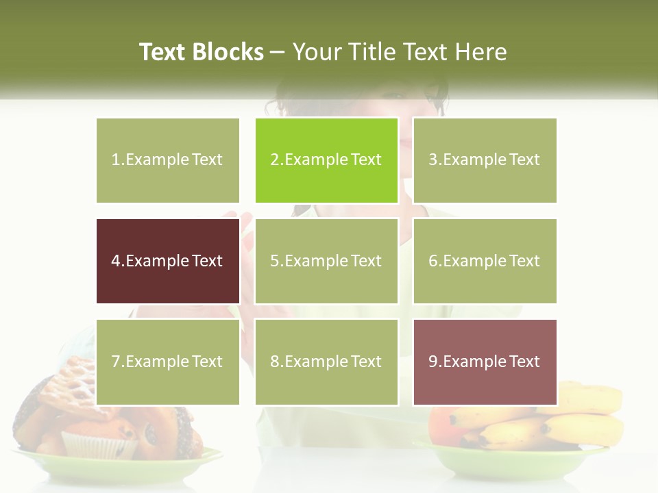 A Woman Sitting At A Table With A Plate Of Food PowerPoint Template