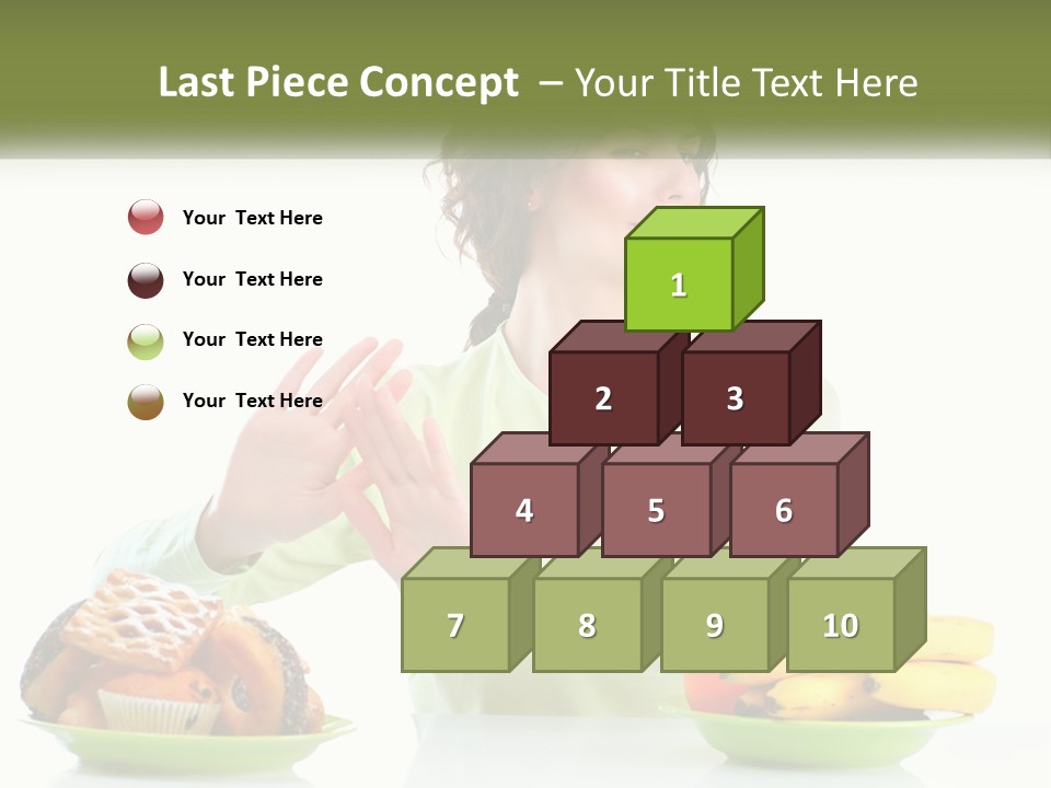 A Woman Sitting At A Table With A Plate Of Food PowerPoint Template