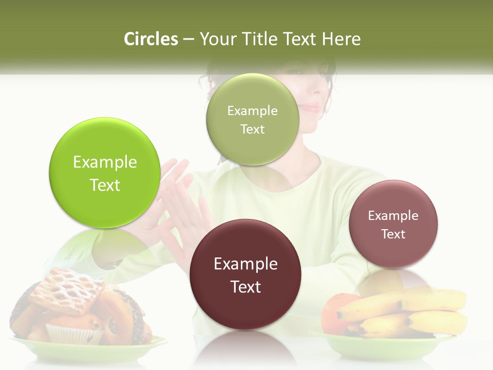 A Woman Sitting At A Table With A Plate Of Food PowerPoint Template