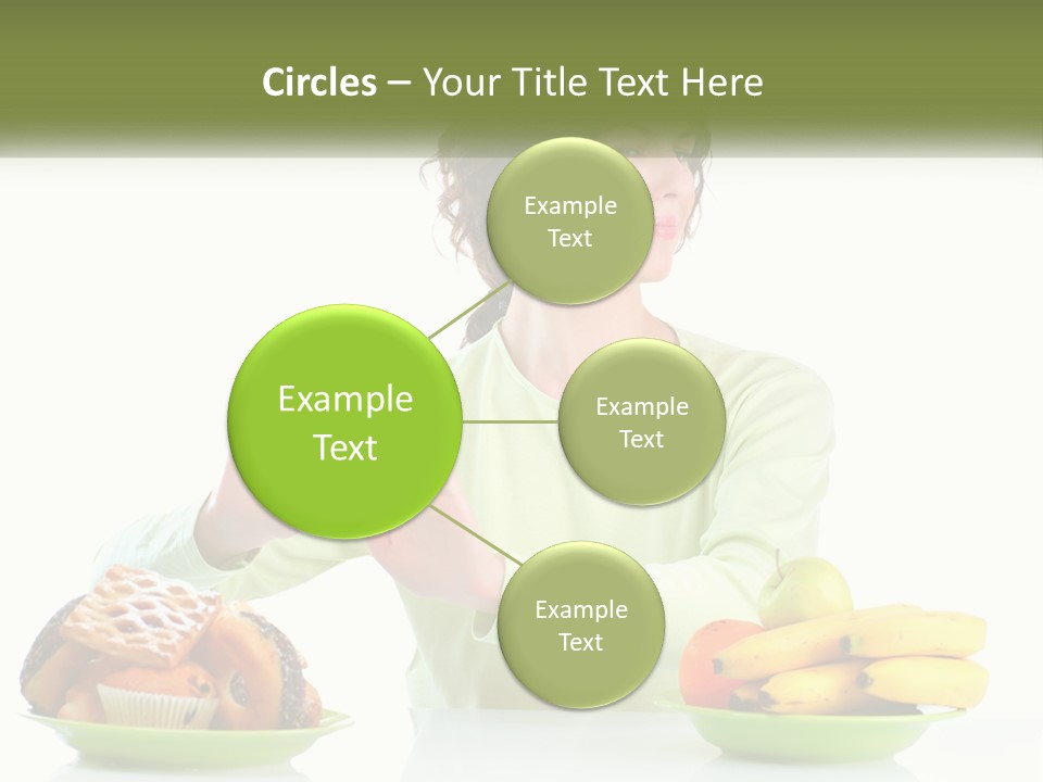 A Woman Sitting At A Table With A Plate Of Food PowerPoint Template