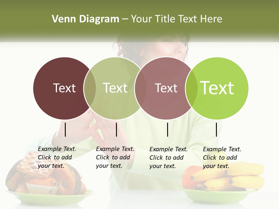 A Woman Sitting At A Table With A Plate Of Food PowerPoint Template