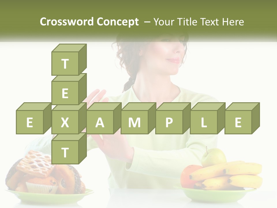 A Woman Sitting At A Table With A Plate Of Food PowerPoint Template