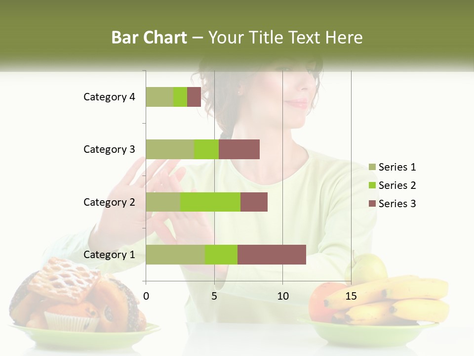 A Woman Sitting At A Table With A Plate Of Food PowerPoint Template