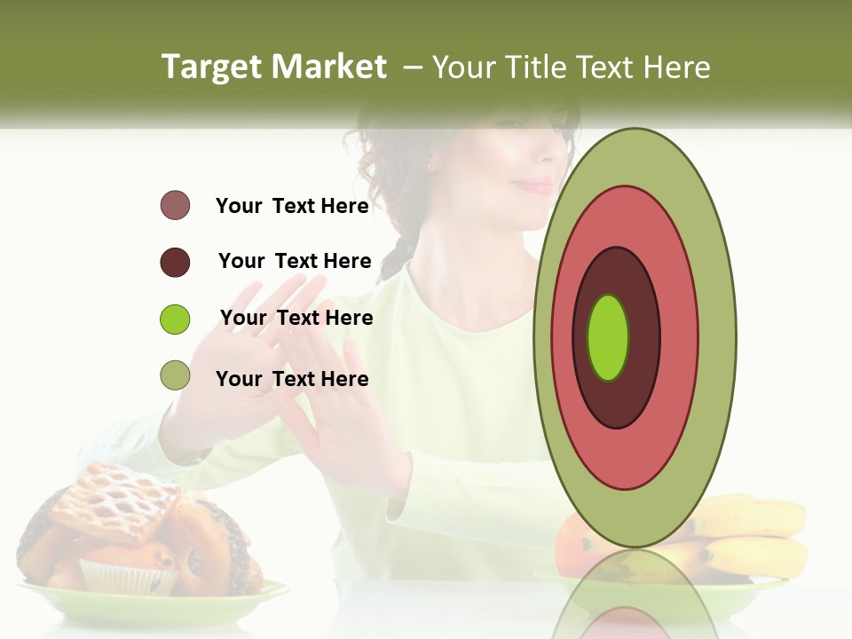 A Woman Sitting At A Table With A Plate Of Food PowerPoint Template