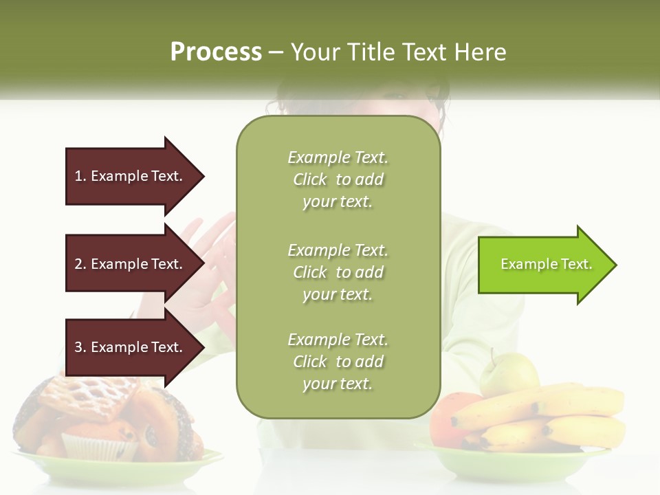 A Woman Sitting At A Table With A Plate Of Food PowerPoint Template