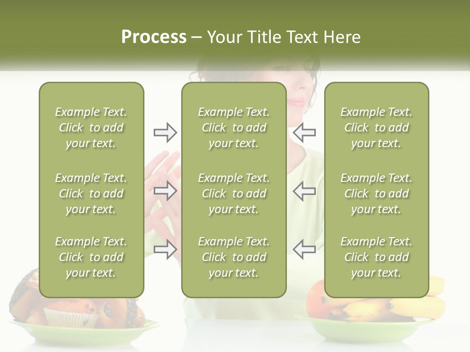 A Woman Sitting At A Table With A Plate Of Food PowerPoint Template
