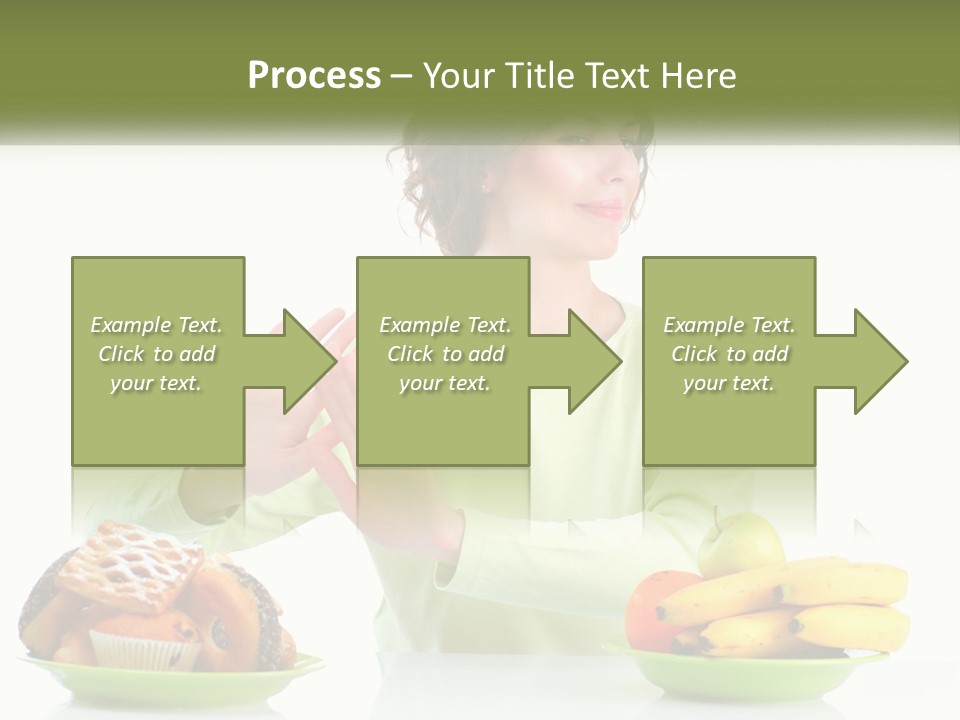 A Woman Sitting At A Table With A Plate Of Food PowerPoint Template