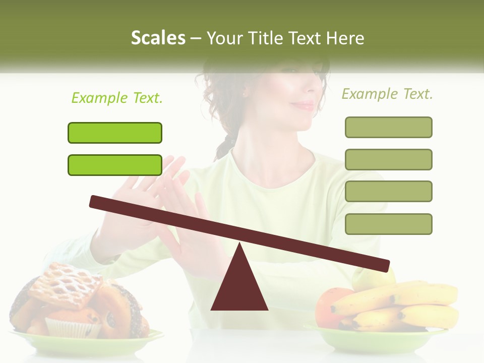 A Woman Sitting At A Table With A Plate Of Food PowerPoint Template