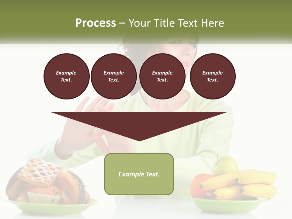 A Woman Sitting At A Table With A Plate Of Food PowerPoint Template