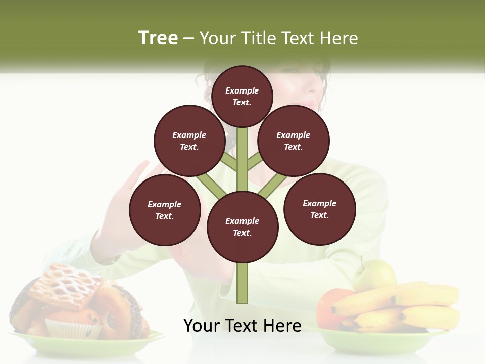 A Woman Sitting At A Table With A Plate Of Food PowerPoint Template