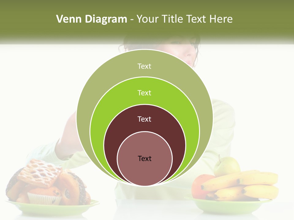 A Woman Sitting At A Table With A Plate Of Food PowerPoint Template