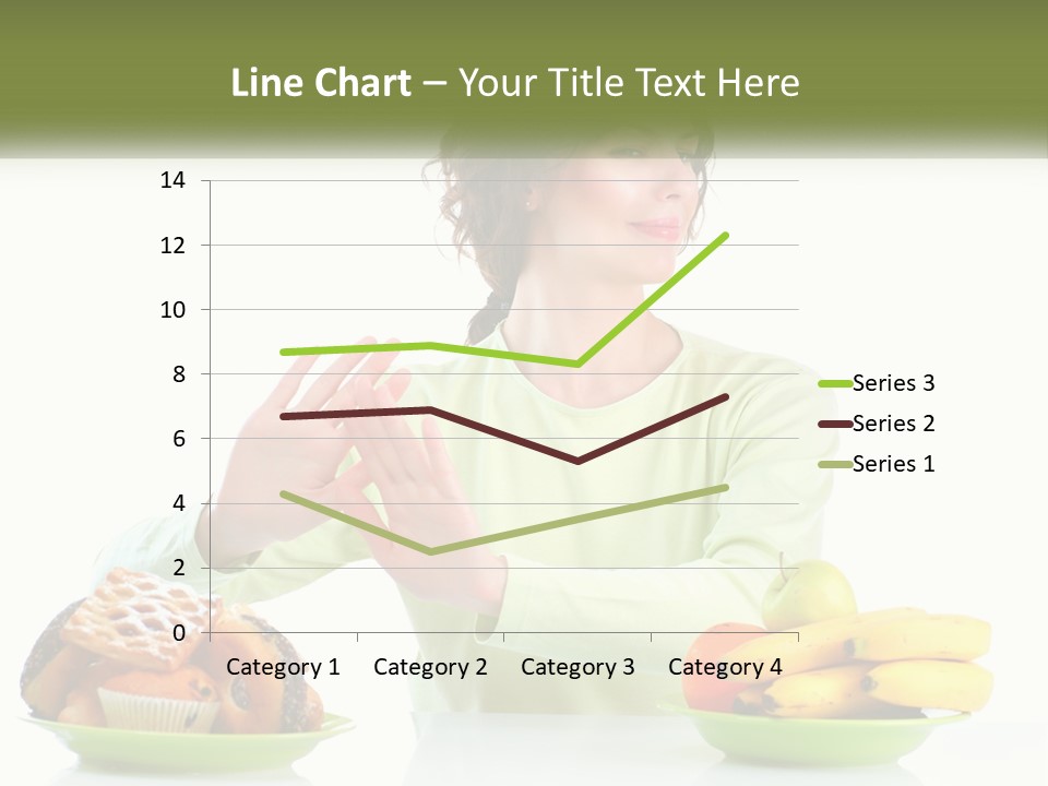 A Woman Sitting At A Table With A Plate Of Food PowerPoint Template