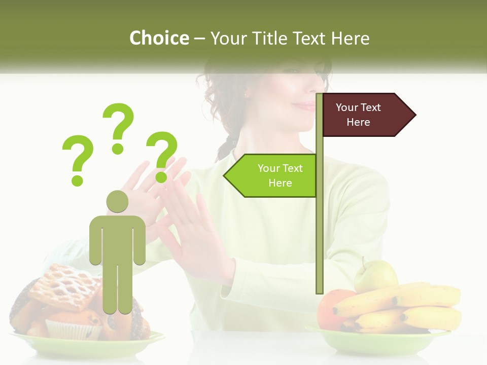 A Woman Sitting At A Table With A Plate Of Food PowerPoint Template