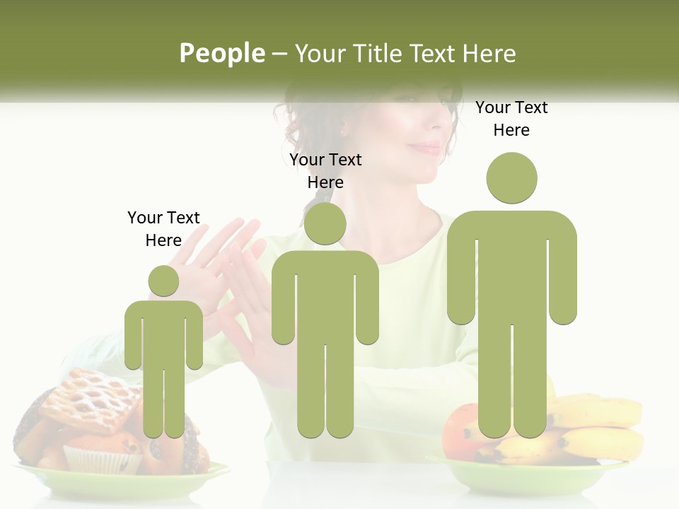 A Woman Sitting At A Table With A Plate Of Food PowerPoint Template