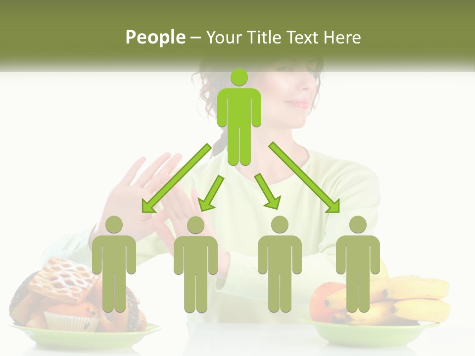 A Woman Sitting At A Table With A Plate Of Food PowerPoint Template