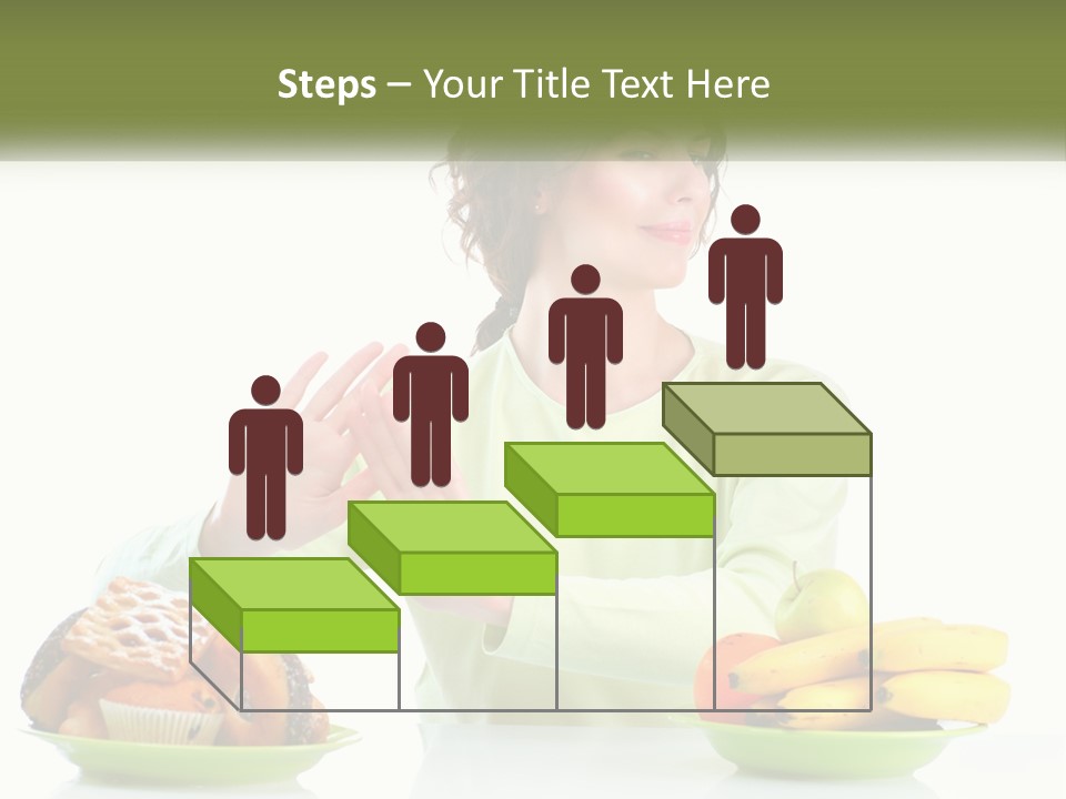 A Woman Sitting At A Table With A Plate Of Food PowerPoint Template