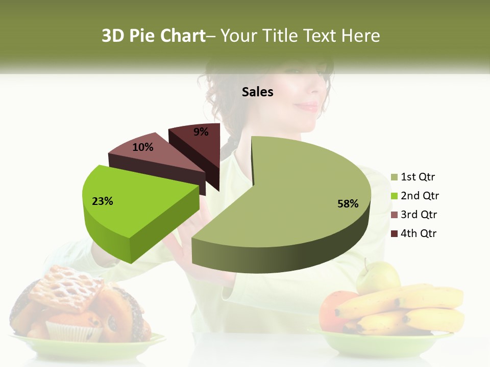 A Woman Sitting At A Table With A Plate Of Food PowerPoint Template